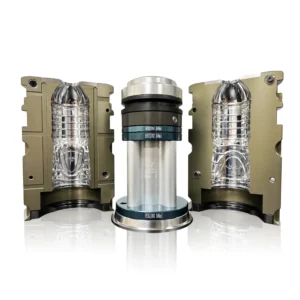 Rotary bottle blowing mold